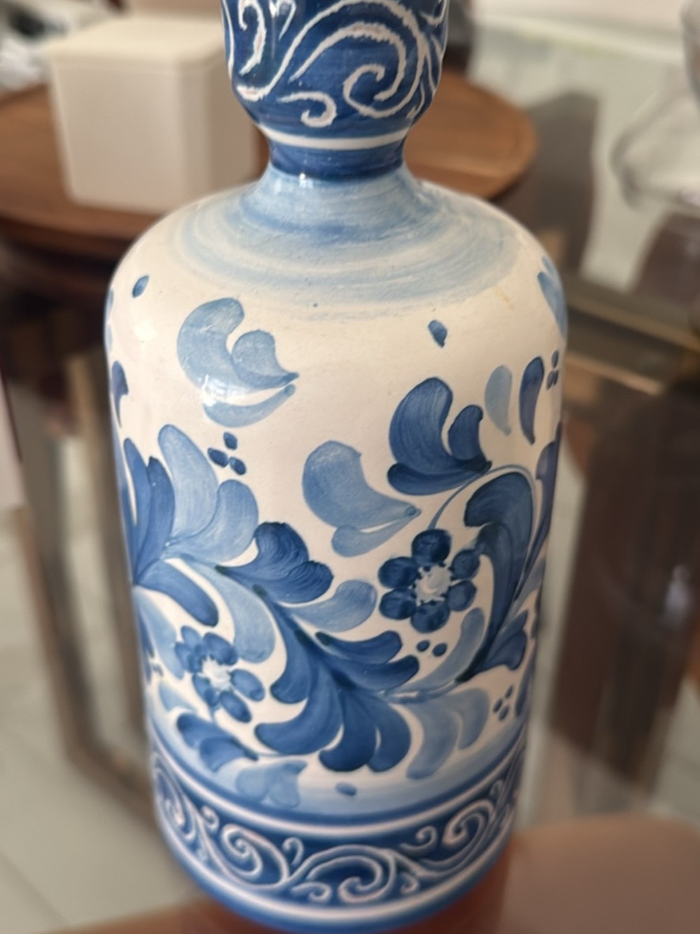 Sicilian Hand-Painted Ceramic decor Bottle